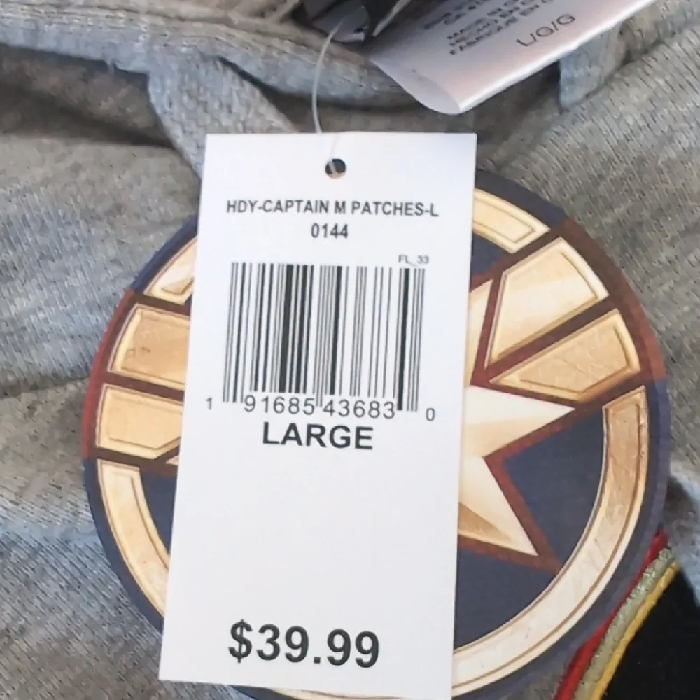Marvel Gray Hoodie with Star Design - Picture 3 of 9